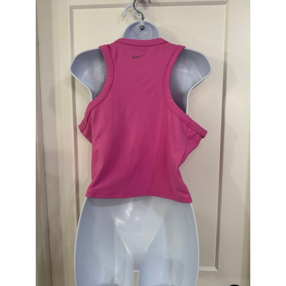 Nike Women's One Fitted Dri-FIT Cropped Tank Top in Playful Pink XL - Picture 2 of 4